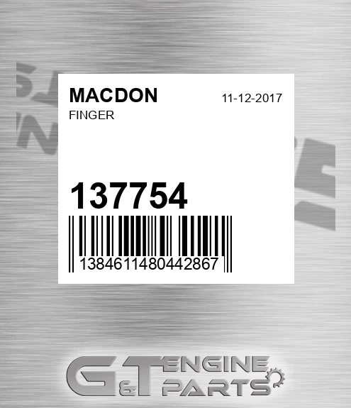 137754 MACDON Finger