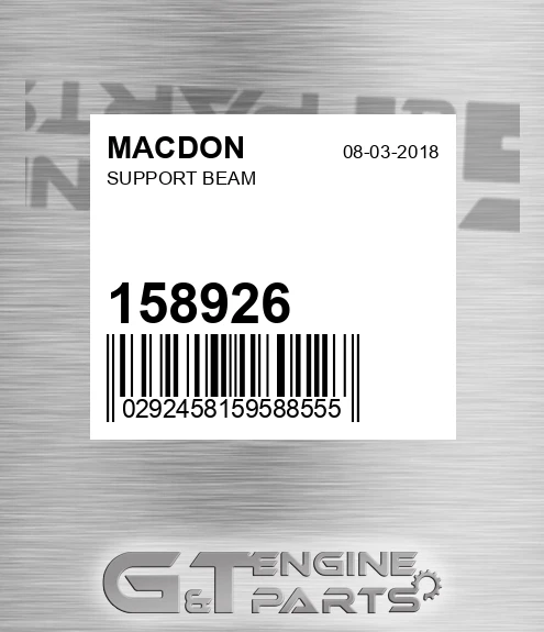 158926 MACDON Support Beam
