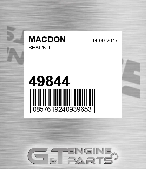 49844 MACDON Seal/kit