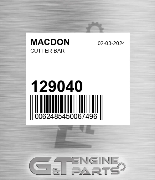 129040 MACDON Cutter Bar