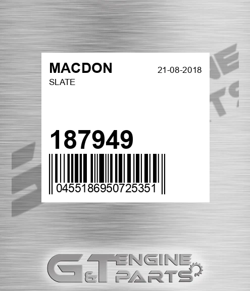 187949 Slate for MACDON