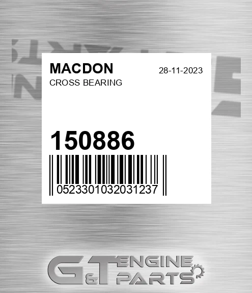 150886 MACDON Cross Bearing