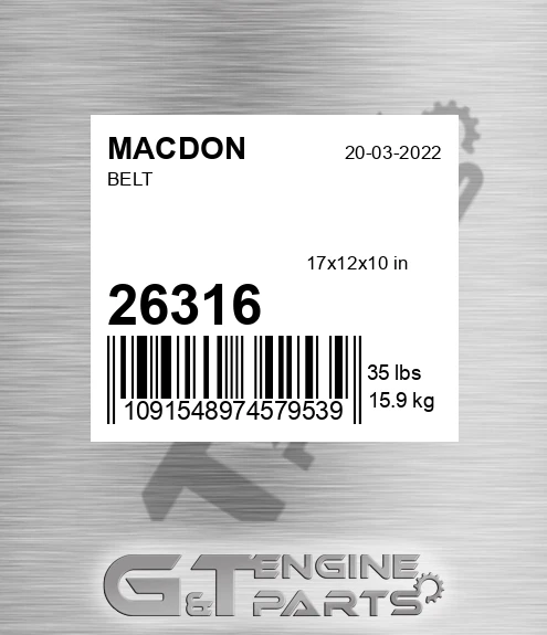 26316 MACDON Belt