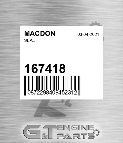 167418 MACDON Seal