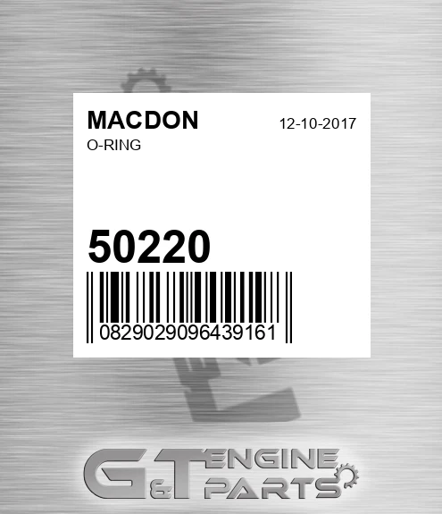 50220 MACDON O-ring