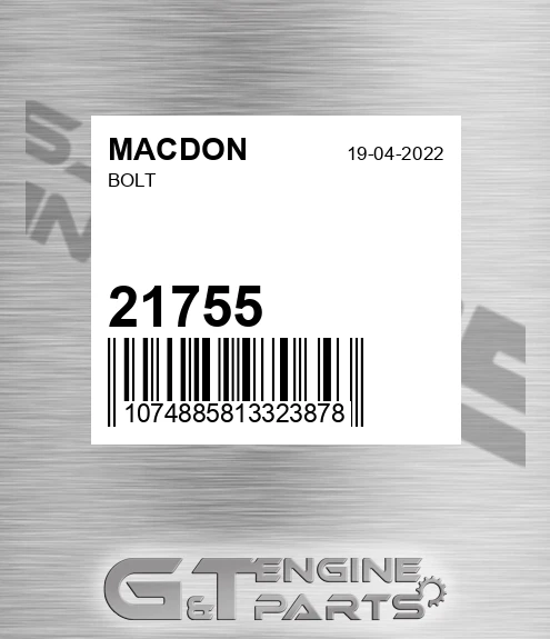 21755 MACDON Bolt