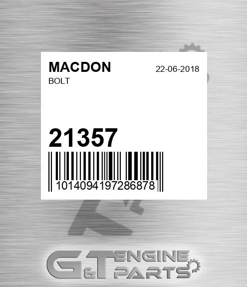 21357 MACDON Bolt