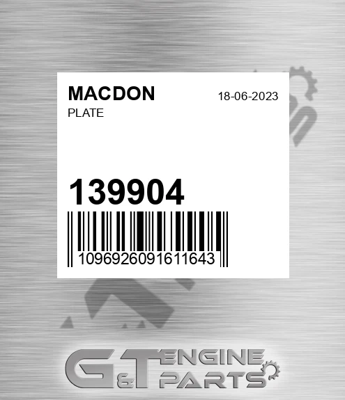 139904 Plate