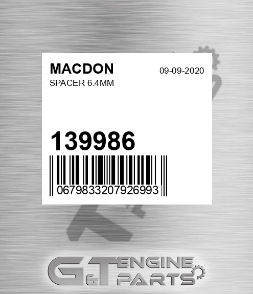 139986 Spacer 6.4mm