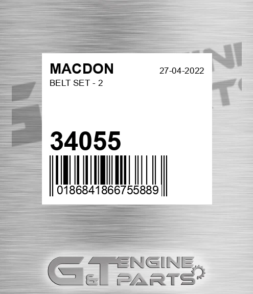 34055 MACDON Belt Set - 2