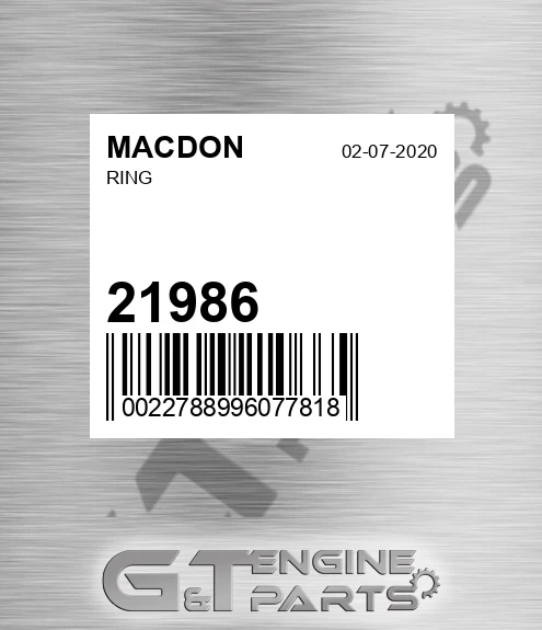 21986 Ring for MACDON