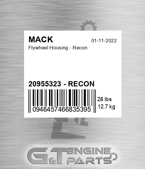 20955323 - RECON Flywheel Housing - Recon