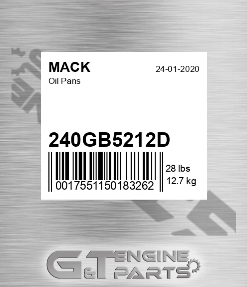 240GB5212D Oil Pans