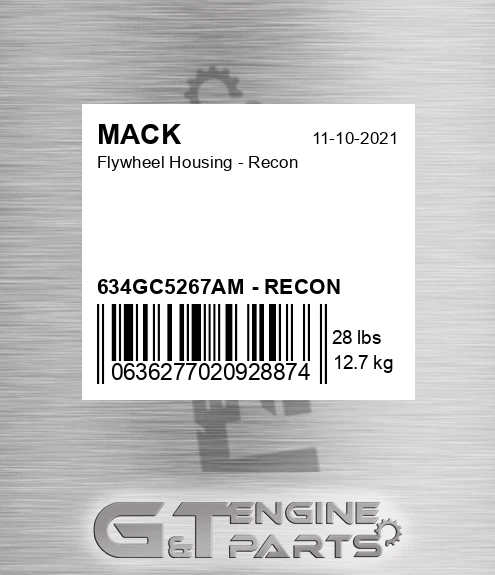 634GC5267AM - RECON Flywheel Housing - Recon