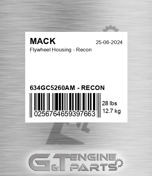 634GC5260AM - RECON Flywheel Housing - Recon