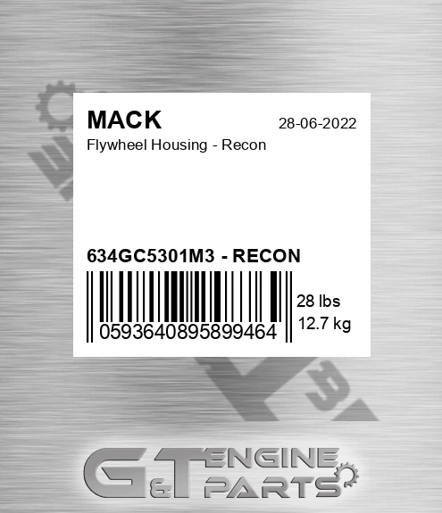 634GC5301M3 - RECON Flywheel Housing - Recon