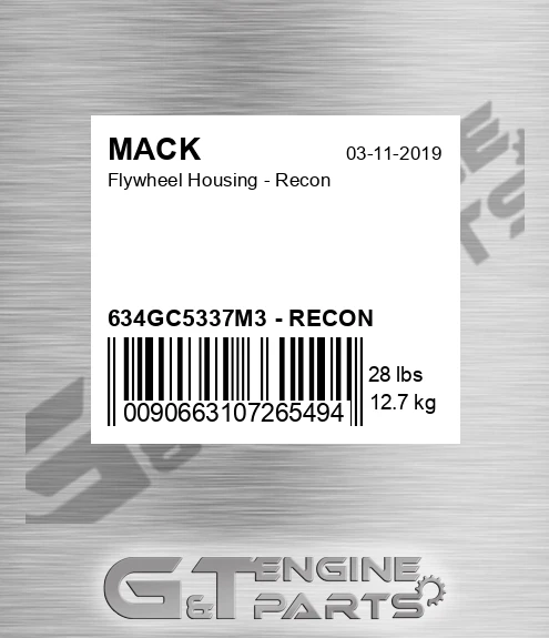 634GC5337M3 - RECON Flywheel Housing - Recon