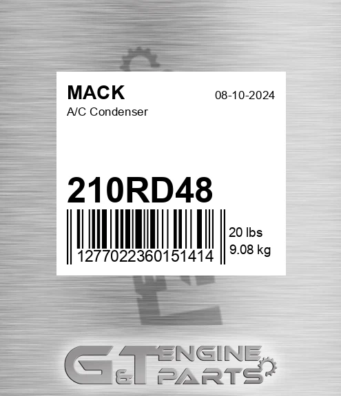 210RD48 MACK A/c Condenser