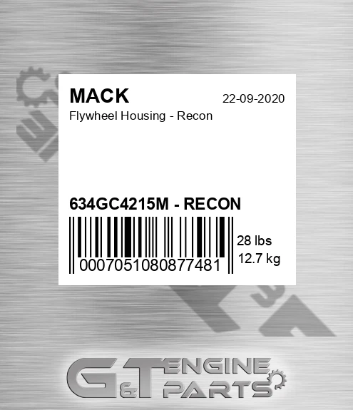 634GC4215M - RECON Flywheel Housing - Recon