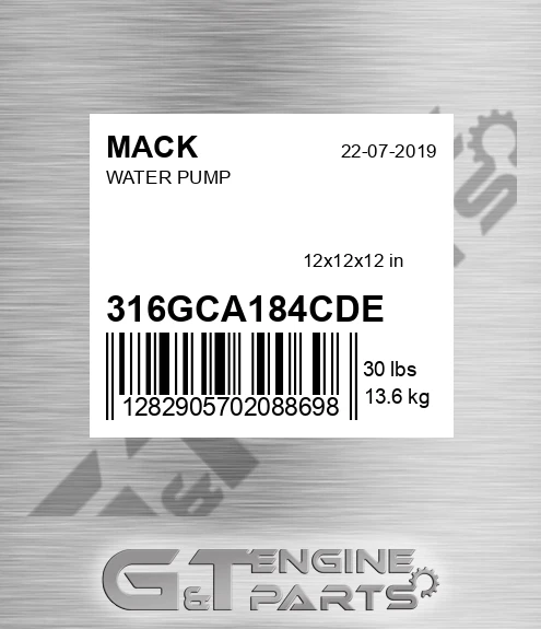 316GCA184CDE MACK Water Pump