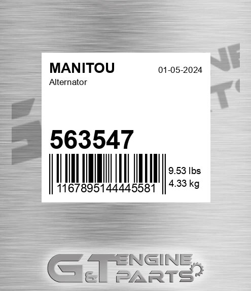 563547 MANITOU Alternator