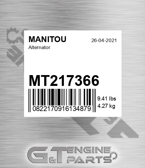 MT217366 Alternator