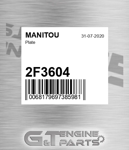 2F3604 Plate