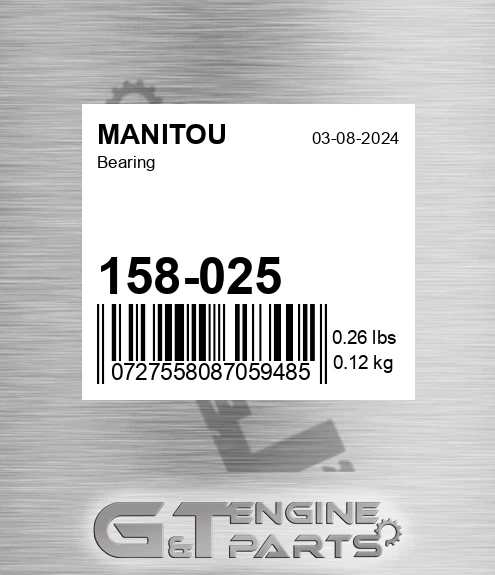 158-025 Bearing for MANITOU