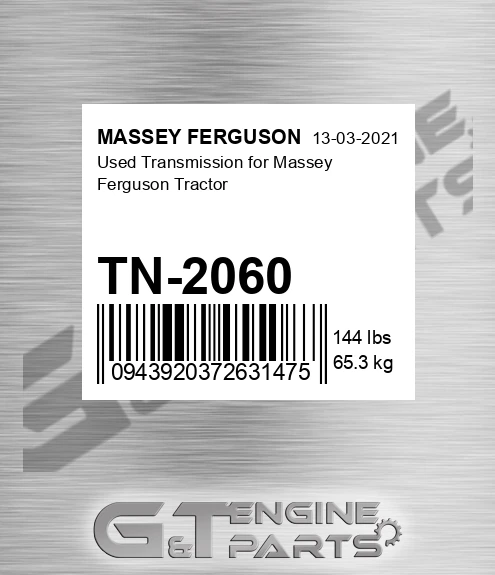 TN-2060 Used Transmission For Tractor for MASSEY FERGUSON