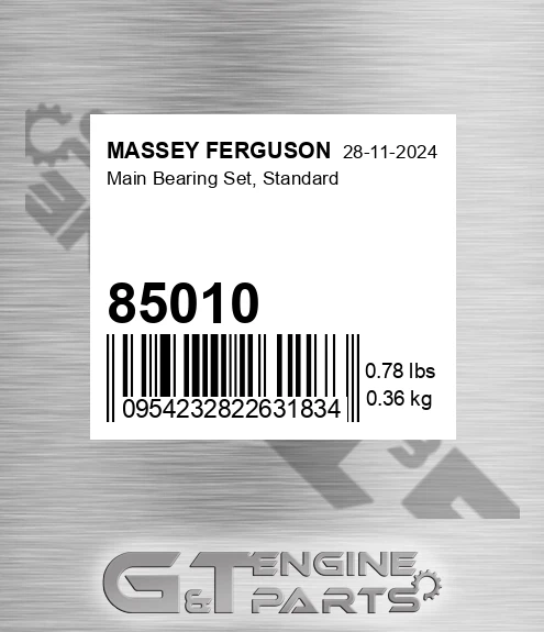 85010 Main Bearing Set, Standard