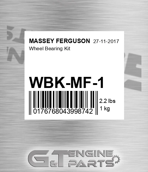 WBK-MF-1 Wheel Bearing Kit for MASSEY FERGUSON