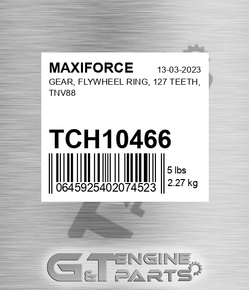TCH10466 Gear, Flywheel Ring, 127 Teeth, Tnv88 for MAXIFORCE