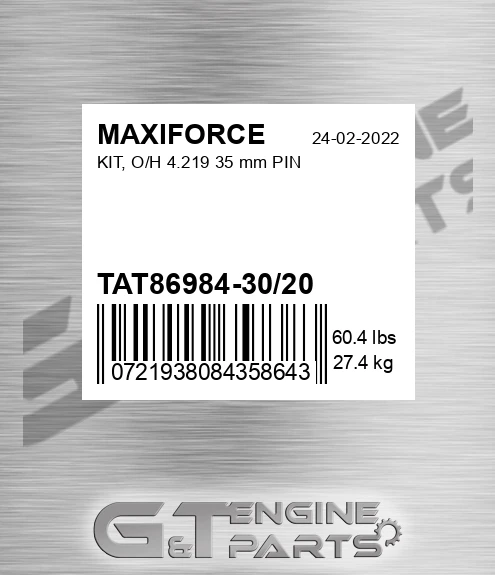 TAT86984-30/20 Kit, O/h 4.219 35 Mm Pin for MAXIFORCE