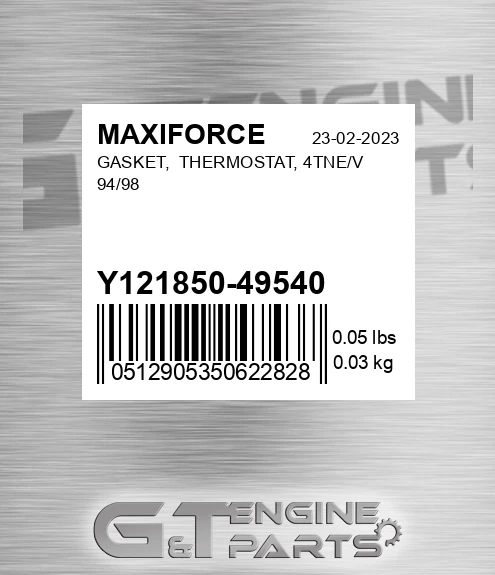 Y121850-49540 Gasket, Thermostat, 4tne/v 94/98