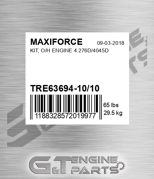 TRE63694-10/10 Kit, O/h Engine 4.276d/4045d for MAXIFORCE