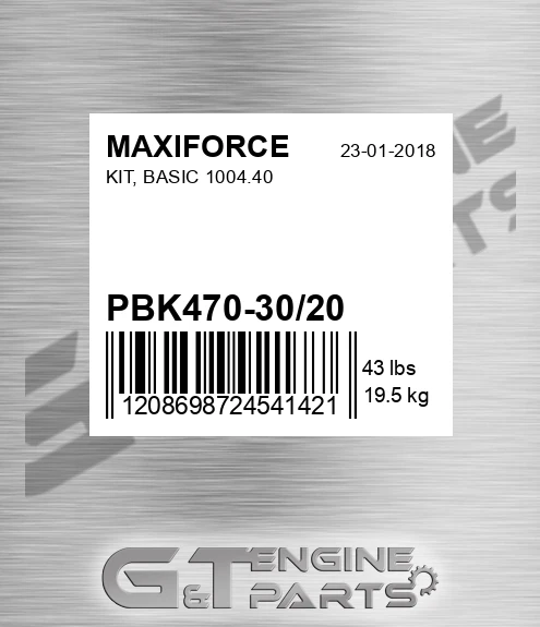 PBK470-30/20 Kit, Basic 1004.40 for MAXIFORCE