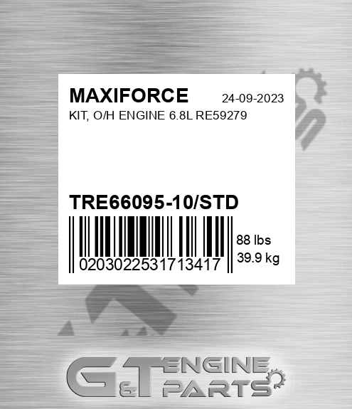 TRE66095-10/STD Kit, O/h Engine 6.8l Re59279 for MAXIFORCE
