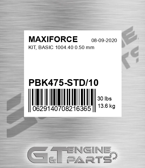 PBK475-STD/10 Kit, Basic 1004.40 0.50 Mm for MAXIFORCE