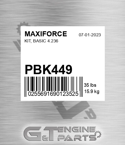 PBK449 Kit, Basic 4.236 for MAXIFORCE