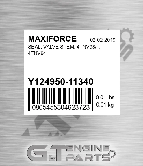 Y124950-11340 Seal, Valve Stem, 4tnv98/t, 4tnv94l for MAXIFORCE