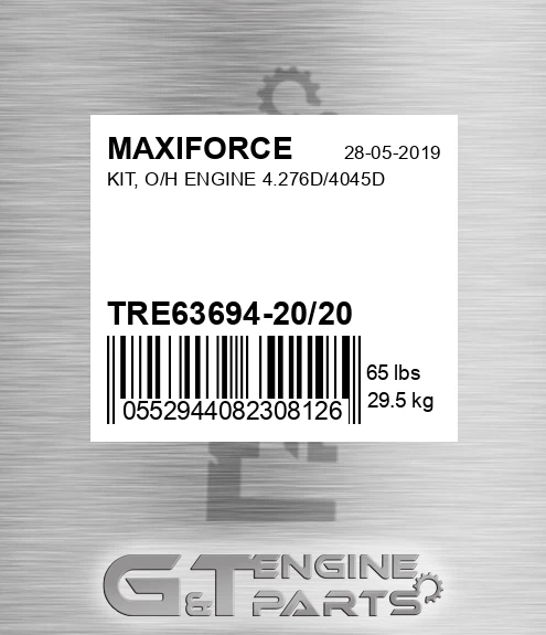 TRE63694-20/20 Kit, O/h Engine 4.276d/4045d for MAXIFORCE
