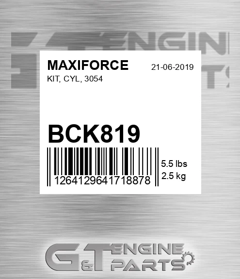 BCK819 Kit, Cyl, 3054 for MAXIFORCE