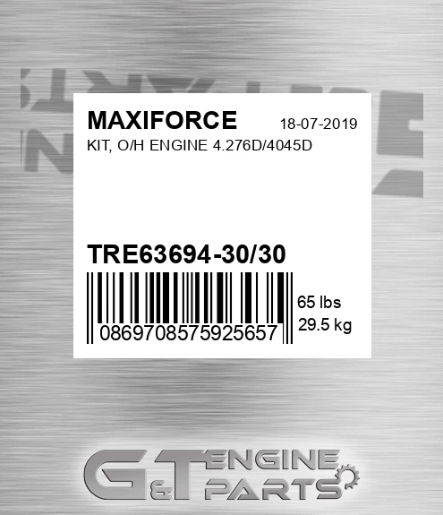 TRE63694-30/30 Kit, O/h Engine 4.276d/4045d for MAXIFORCE