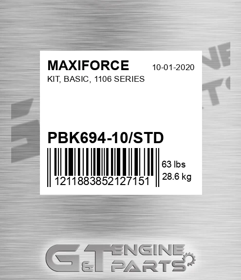 PBK694-10/STD Kit, Basic, 1106 Series for MAXIFORCE