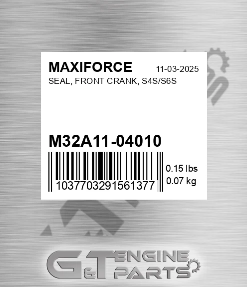 M32A11-04010 Seal, Front Crank, S4s/s6s for MAXIFORCE