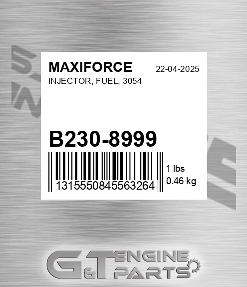 B230-8999 Injector, Fuel, 3054 for MAXIFORCE