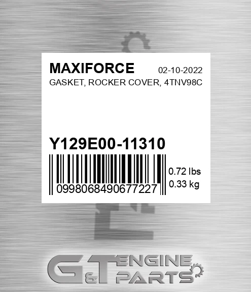 Y129E00-11310 Gasket, Rocker Cover, 4tnv98c for MAXIFORCE