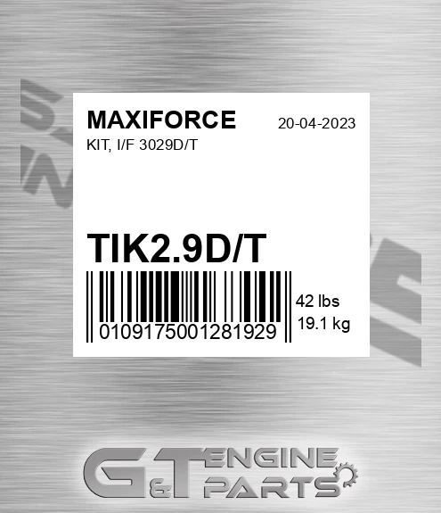 TIK2.9D/T Kit, I/f 3029d/t for MAXIFORCE