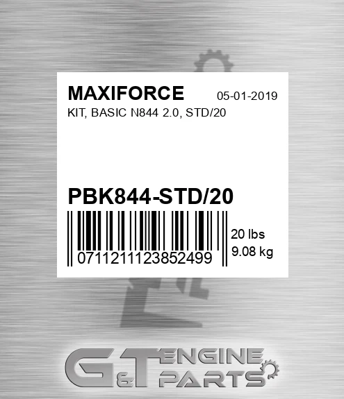PBK844-STD/20 Kit, Basic N844 2.0, Std/20 for MAXIFORCE