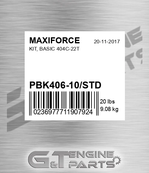 PBK406-10/STD Kit, Basic 404c-22t for MAXIFORCE